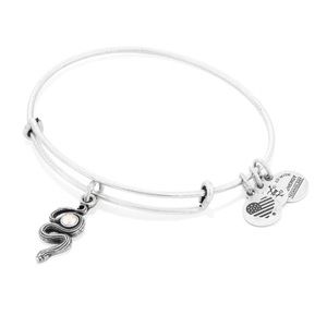 Alex and Ani Snake Charm Bangle Rafaelian Silver